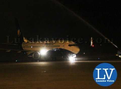 Rwandair made its maiden flight in Lusaka: Zambia when it landed at Kenneth Kaunda International Airport on 27th March 2015  - Photo Credit Jean Mandela - Lusakavoice.com