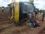 Shalom bus overturns somewhere in Batoka , Southern Province around 11:30 today. No deaths had been recorded