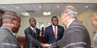 Ambassador Palan Mulonda, President of the University of New Mexico and the Deputy Mayor of Lusaka Potiphar Tembo.