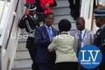 Edgar lungu's Arrival from China, greeted my Inonge WIna - Photo Credit Jean Mandela - Lusakavoice.com