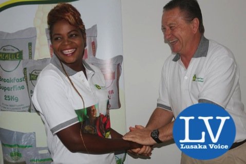 Esther Phiri and Peter Cottan prior to a press briefing at Lusaka Grand Hotel. - Photo Credit Jean Mandela - Lusakavoice.com