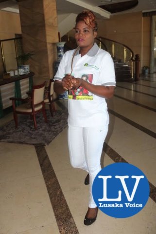 Esther Phiri and Peter Cottan prior to a press briefing at Lusaka Grand Hotel. - Photo Credit Jean Mandela - Lusakavoice.com