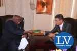 KK with Chinese Ambassador  to Zambia Mr Yang Youming a this home (State Lodge area).    – Photo Credit Jean Mandela – Lusakavoice.com
