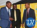 Kalusha Bwalya , Acting MTN CEO Clement Asante and Minister Vincent Mwale cracking a joke during the awards  – Photo Credit Jean Mandela – Lusakavoice.com
