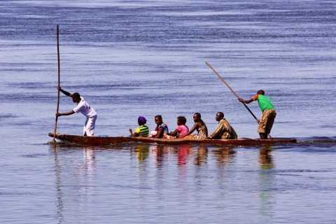 Local paddlemen provide a valuable service for goods and for people alike.  Moving swiftly with the current and slowly against it, transportees sometimes make multi-day trips in this manner.