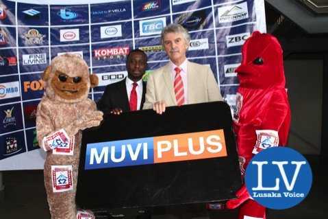 MUVI TV General Manager Costa Mwansa and Tanzania based Azam TV Chief Executive Officer (CEO) Rhys Torrington - Photo Credit Jean Mandela - Lusakavoice.com