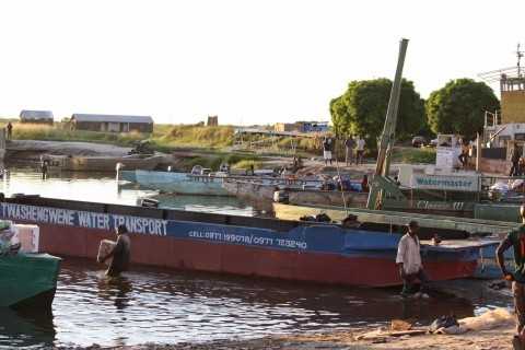 Many of the communities upstream are resupplied through boats like these. They're long, somehow held together by multi-year old welds, and loaded down with tons and tons of supplies.