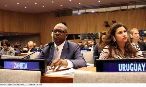 Ministry of Health Director Dr Reuben Kamoto-Mbewe during the 48th Session of the Commission on Population and Development at UN HQ 14-April-2015. PHOTO | CHIBAULA D. SILWAMBA | ZAMBIA UN MISSION