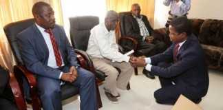President Edgar Chagwa Lungu greets traditional leaders during the Commissioning of phase one of Micheal Chilufya Sata Hospital in Mpika Pictures by Eddie Mwanaleza: statehouse