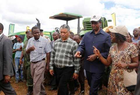 President Edgar Chagwa Lungu on April 18,2015, toured the Agritech Expo 2015 in Chisamba -Pictures by EDDIE MWANALEZA