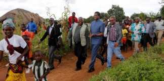 President Edgar Chagwa Lungu was in Senga Hill Constituency to drum up support for PF Parliamentary Candidate Kapembwa Simbao on April 10,2015 -Pictures by EDDIE MWANALEZA