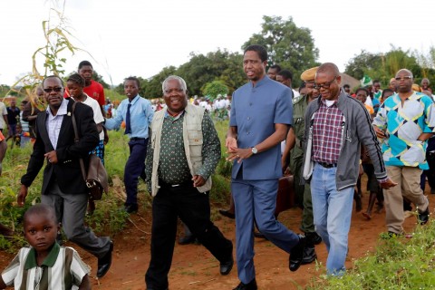 President Edgar Chagwa Lungu was in Senga Hill Constituency to drum up support for PF Parliamentary Candidate Kapembwa Simbao on April 10,2015 -Pictures by EDDIE MWANALEZA