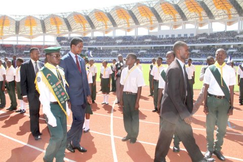 President Edgar Lungu during the Celebration of the one million membership of the Seventh Day Adventist Church in Zambia at Heroes Stadium on April 2 5,2015 -Pictures by THOMAS NSAMA