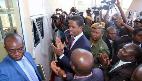 President Edgar Lungu on April 17,2015, Commissioned phase one of Micheal Chilufya Sata Hospital in Mpika- Pictures by EDDIE MWANALEZA