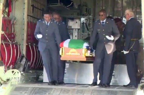 South African Air Force flight engineer Sergeant Masilo Modiba's body has been repatriated