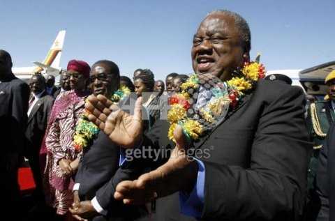 Zimbabwean President arrives in Bulawayo for the official opening of Zimbabwe International Trade Fair in Bulawayo on April 30, 2009