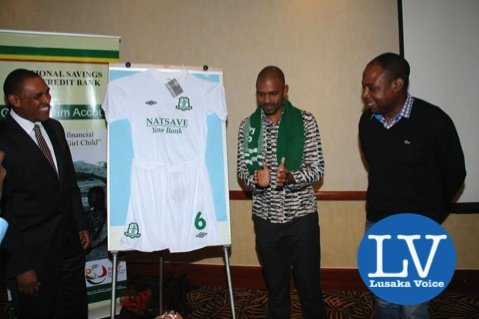 left to right-  NATSAVE Managing Director Cephas Chabu, Minister Vincent Mwale and FAZ President and ex Wanderers player Kalusha Bwalya    - Photo Credit Jean Mandela - Lusakavoice.com