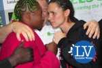 Boxer Esther Phiri and South Africa boxer Sandra Almeida at Best West Hotel Lusaka Grand Hotel
