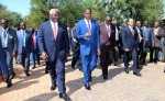 President Edgar Chagwa Lungu his Sierra Leone Counterpart Ernest Koroma and Namibia’s President Hage Geingob after the official opening of the African AU Committee of Ten Heads of State Summit
