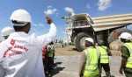 President Edgar Lungu during the Tour of Kansanshi Mining PLC in Solwezi on Friday,