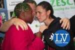 Zambia boxer Esther Phiri and South Africa boxer Sandra Almeida facing off