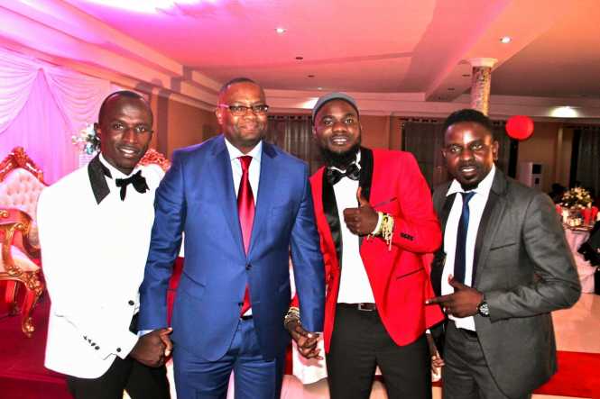 Emmanuel Mwamba with groom MackyII, Pilato , Petersen