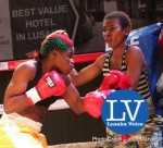 Bantam Weight female International non title  Exodus Stable Kasweka Lina vs Tanzania Fatuma Yazadi; Lina won by a knock out.  Referee Mable Mulenga  – LusakaVOICE.COM-1