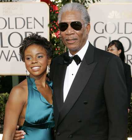 Morgan Freeman and E'Dena Hines