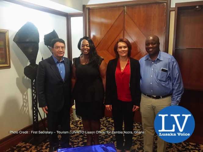 ZAMBIA TOURISM BOARD CONFER WITH WORLD TOURISM ORGANISATION SECRETARY GENERAL DR. TALEB RIFAI IN ACCRA GHANA. UNWTO