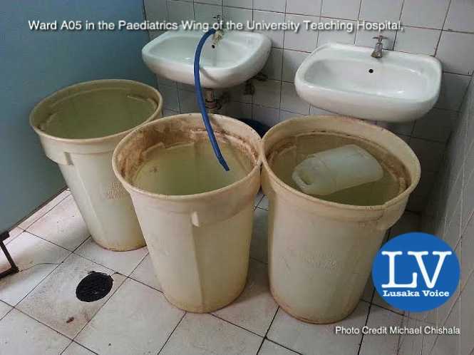 pictures of the ablution facilities at Ward A05 in the Paediatrics Wing of the University Teaching Hospital ,,. - Photo Credit Michael Chishala - Lusakavoice.com University Teaching Hospital