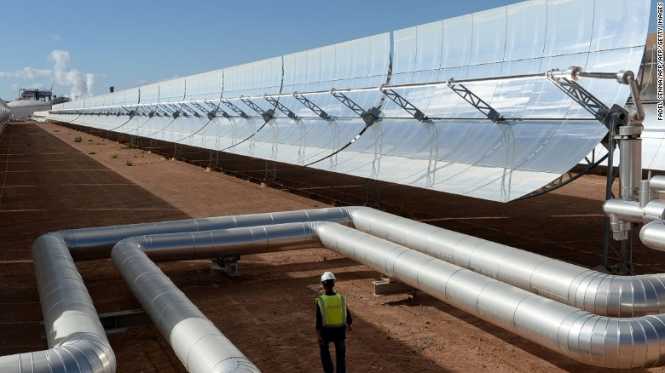 Morocco has switched on what will be the world's largest concentrated solar power plant.