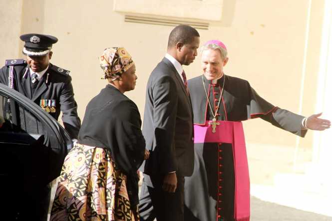 President Edgar Lungu at the Vatican
