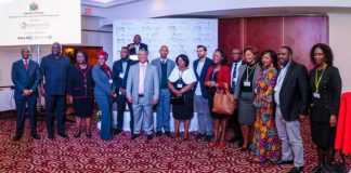 Ashish, Ministers Lubinda, Luo and Mwale with Zambian Mara Mentors