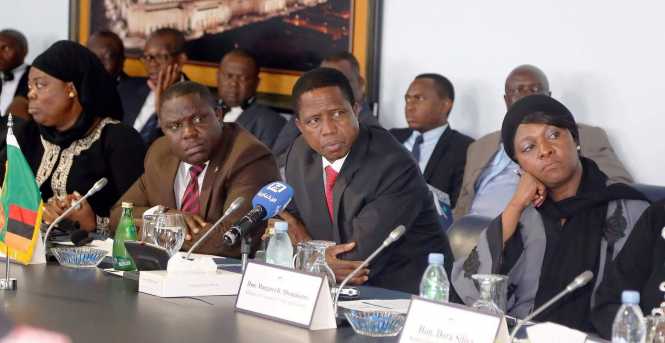 Hon. Harry Kalaba, Hon. Margaret Mwanakatwe, Hon. Dora Siliya and Hon Jean Kapata during a meeting with Jeddah Chamber of Commerce Hon. Harry Kalaba, Hon. Margaret Mwanakatwe, Hon. Dora Siliya and Hon Jean Kapata during a meeting with Jeddah Chamber of Commerce