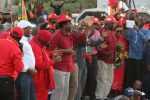 HH and fellow UPND members enjoying the rally