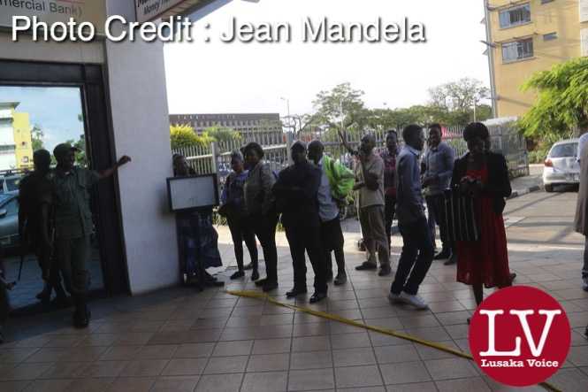 scores Intermarket Bank customers were spotted at its Central Park Branch as a word has gone around that the Intermarket Bank has been put under Bank of Zambia  receivership  as some senior banks employees were seen locking the doors without address anyone that were waiting outside