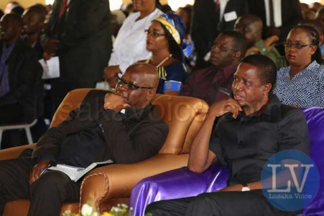 Edgar Lungu at the Reformed church of Zambia in Chipata.