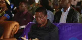 Edgar Lungu at the Reformed church of Zambia in Chipata lusakavoice.com