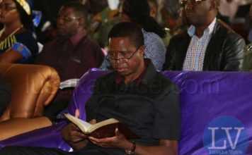 Edgar Lungu at the Reformed church of Zambia in Chipata lusakavoice.com