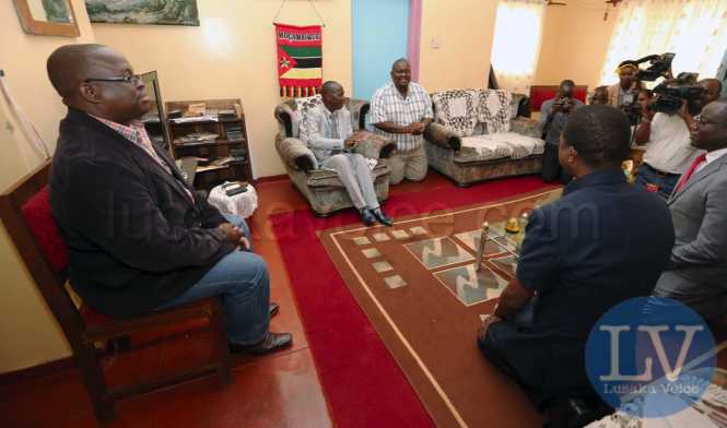 President Edgar Lungu Greets Mpezeni at his Palance 