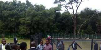 President Lungu from touring his fish ponds at State Lodge housing