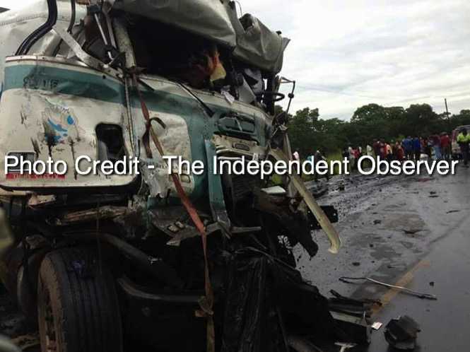 Ten people have died on the spot when a Copperbelt bound Mazhandu Family Bus Services collided with a truck on the Kabwe-Kapiri road - Truck- %0AThe Independent Observer Ten people have died on the spot when a Copperbelt bound Mazhandu Family Bus Services collided with a truck on the Kabwe-Kapiri road - Truck- The Independent Observer