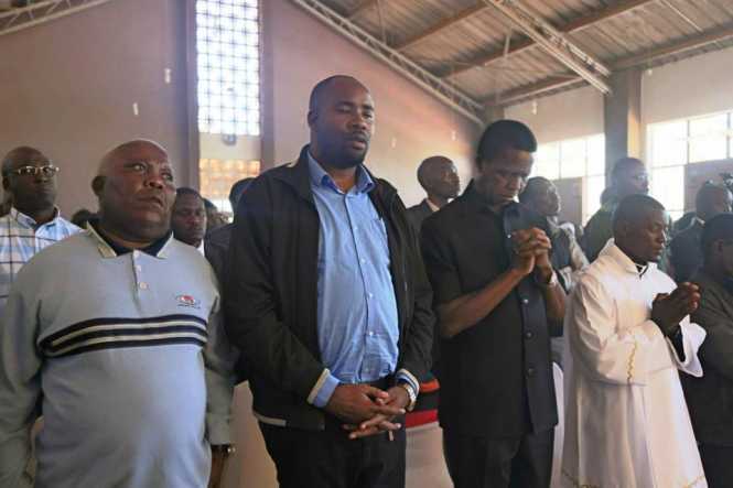 His Excellency the President of the Republic of Zambia attending Mass at St John Catholic Church in Chinsali district, Muchinga Province on Sunday, 21st January, 2018. Picture by Eddie Mwanaleza.