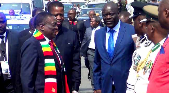 President Edgar Lungu and his Zimbabwean counterpart Emerson Mnangagwa