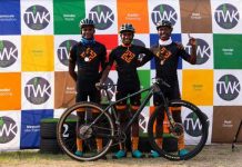 Kansanshi Cyclists (L-R) Ernest Mazabuka, Gift Puteho, and Davies Kawemba all took podium positions in the Mpumalanga Interprovincial MTB Cup in Middleburg, South Africa.