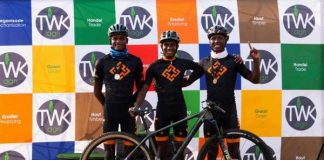 Kansanshi Cyclists (L-R) Ernest Mazabuka, Gift Puteho, and Davies Kawemba all took podium positions in the Mpumalanga Interprovincial MTB Cup in Middleburg, South Africa.