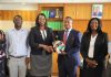 delegations from the National Olympic Committee of Zambia Board and Volleyball Association of Zambia at our office in Lusaka.