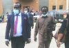 Mr Chinjenge (in suit) leaving the Lusaka Magistrate's Court this morning after the case was adjourned to December 8 this year for ruling on whether the case should be withdraw