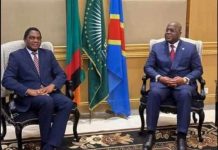 DRC President Felix Tshisekedi at Palais de la Nation, President Hichilema